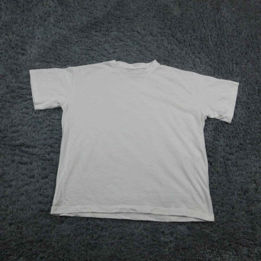 Percival Shirt Mens Medium White Organic Cotton Jersey Crewneck Tee Portugal
